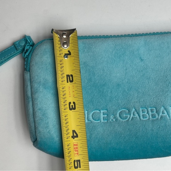 Dolce & Gabbana Blue Velour Zip Case with Wrist Strap - Picture 8 of 9